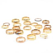 COLLECTION OF SILVER GILT RINGS
