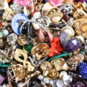LARGE COLLECTION OF COSTUME EAR CLIP EARRINGS