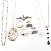 COLLECTION OF SILVER JEWELLERY