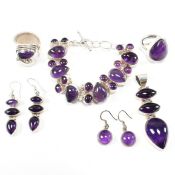 SILVER & AMETHYST JEWELLERY SUITE