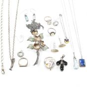 COLLECTION OF SILVER JEWELLERY