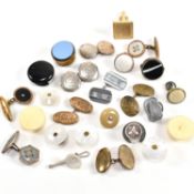 LARGE COLLECTION OF COSTUME CUFFLINKS & SHIRT STUDS AF