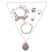 COLLECTION OF SILVER JEWELLERY