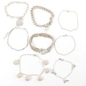 COLLECTION OF SILVER BRACELETS