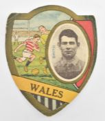 BAINES GOLD MEDAL FOOTBALL CARDS. WALES SHIELD TRADE CARD