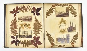 MID 19TH CENTURY VICTORIAN SCRAPBOOK OF PHOTOGRAPHS
