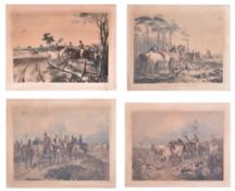 FOUR EARLY VICTORIAN FOX HUNTING PRINTS - I. MACKRELL
