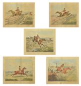 HENRY ALKEN - FIVE 19TH CENTURY HUNTING SCENE ENGRAVINGS