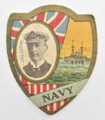 BAINES GOLD MEDAL FOOTBALL CARDS. NAVY JELLICOE SHIELD CARD