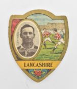 BAINES GOLD MEDAL FOOTBALL CARDS. LANCASHIRE SHIELD CARD