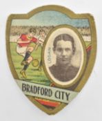 BAINES GOLD MEDAL FOOTBALL CARDS. BRADFORD CITY SHIELD CARD