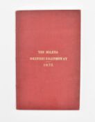 CLODE, CHARLES. 1875 THE MILITIA VOLUNTARY ENLISTMENT ACT