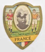 BAINES GOLD MEDAL FOOTBALL CARDS. FRANCE JOFFRE CARD