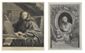 TWO 18TH CENTURY LINE ENGRAVINGS DEPICTING CLERICAL PORTRAITS