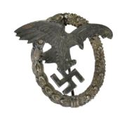 WWII SECOND WORLD WAR GERMAN LUFTWAFFE PILOT OBSERVERS BADGE