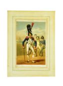 DRANER (1833-1926) - MIXED MEDIA PAINTING OF NAPOLEONIC SCENE