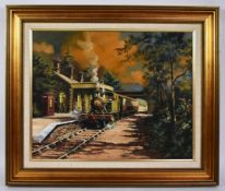 ALAN KING - SUNSET STEAM - OIL ON CANVAS