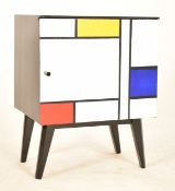 BESPOKE MID CENTURY MONDRIAN PAINTED CUPBOARD