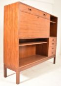 MID CENTURY 1970S TEAK WOOD MILITARY HIGHBOARD