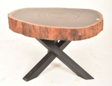 CONTEMPORARY BESPOKE MADE WOOD & METAL LOW COFFEE TABLE
