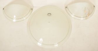 LARGE RETRO UFO GLASS HANGING CEILING LIGHT AND WALL SCONCES