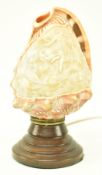 20TH CENTURY CAMEO CARVED CONCH SHELL DESK LAMP