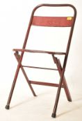 STAR DVG - MID CENTURY RED PAINTED METAL FOLDING CHAIR