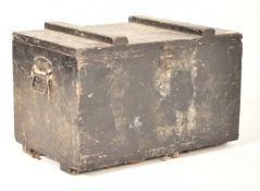 MID CENTURY EBONISED PINE TOOL CHEST / TRUNK