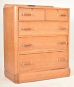 MANNER OF BETTY JOEL ART DECO LIMED OAK CHEST OF DRAWERS