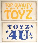 TWO LATE 20TH CENTURY FAIRGROUND / FUNFAIR DISPLAY PANELS