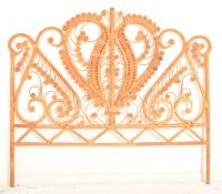 PONS LEYVA - MID CENTURY SPANISH BAMBOO AND WICKER HEADBOARD