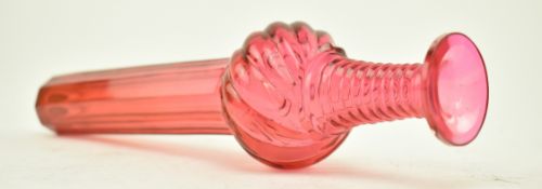 UNUSUAL VICTORIAN RED CUT GLASS TABLE SCENT