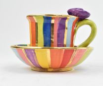 MARY ROSE YOUNG - HAND PAINTED DEMITASSE CUP AND SAUCER 2007