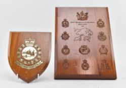 TWO WOODEN WALL HANGING OF ROYAL HONG KONG POLICE