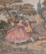 VINTAGE DANZA EUROPEAN WALL TAPESTRY - DANCING SCENE