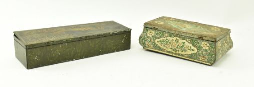 TWO VINTAGE BISCUIT TINS - ONE HUNTLEY & PALMERS EXAMPLE