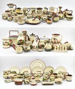 LARGE COLLECTION OF TORQUAY MOTTO WARES - TEAPOTS & DISHES