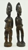 PAIR OF 20TH CENTURY WEST AFRICAN WOODEN CARVED TRIBE COUPLE