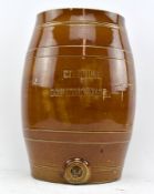 EARLY 20TH CENTURY ETHERIUM DRINKING WATER STONEWARE BARREL