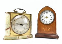 TWO VINTAGE 20TH CENTURY MANTLE / DESK CLOCKS