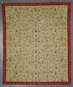 LARGE BED COUCH TAPESTRY THROW WITH GOLDEN THREAD WORK