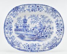 LLANELLY - 19TH CENTURY TRANSFER PLATE, COLANDINE PATTERN