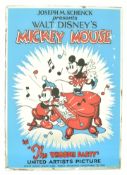 VINTAGE 1930S MICKEY MOUSE ADVERTISING MIRROR
