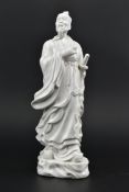 20TH CENTURY PORCELAIN BLANC DE CHINE FIGURINE OF AN ELDER