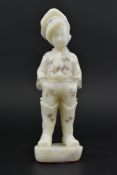 EARLY 20TH CENTURY CHINESE WHITE HARDSTONE BOY FIGURINE
