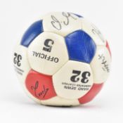 VINTAGE CIRCA 1970S / 1980S HEAVILY SIGNED FOOTBALL