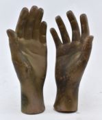 PAIR OF VINTAGE MOULDED RUBBER ART MANNEQUIN HANDS