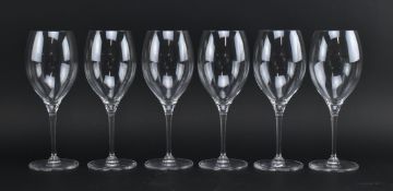 VILLEROY & BOCH - SIX VINTAGE CRYSTAL GLASS WINE GLASSES