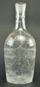 1774 GEORGE III ENGRAVED GLASS DECANTER NAMED TO JOHN MEAR