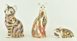 ROYAL CROWN DERBY - THREE FINE BONE CHINA PAPERWEIGHTS